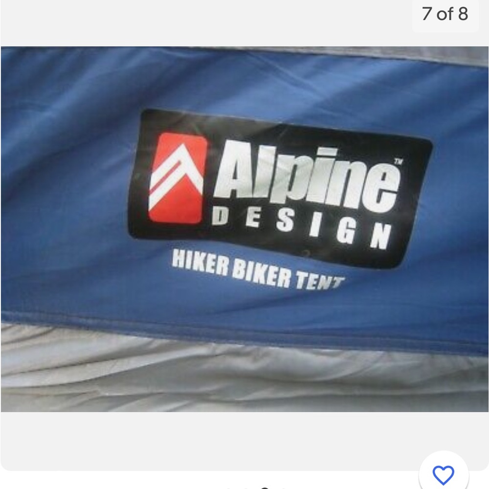 Alpine design hiker/biker tent .. 1 man tent, great for traveling light